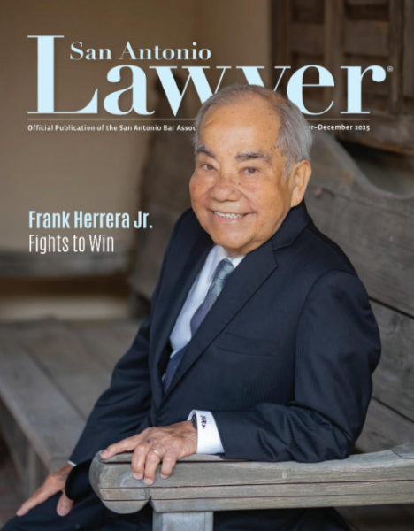 Frank Herrera Jr., founder of The Herrera Law Firm, has been featured in the November/December 2025 issue of San Antonio Lawyer.